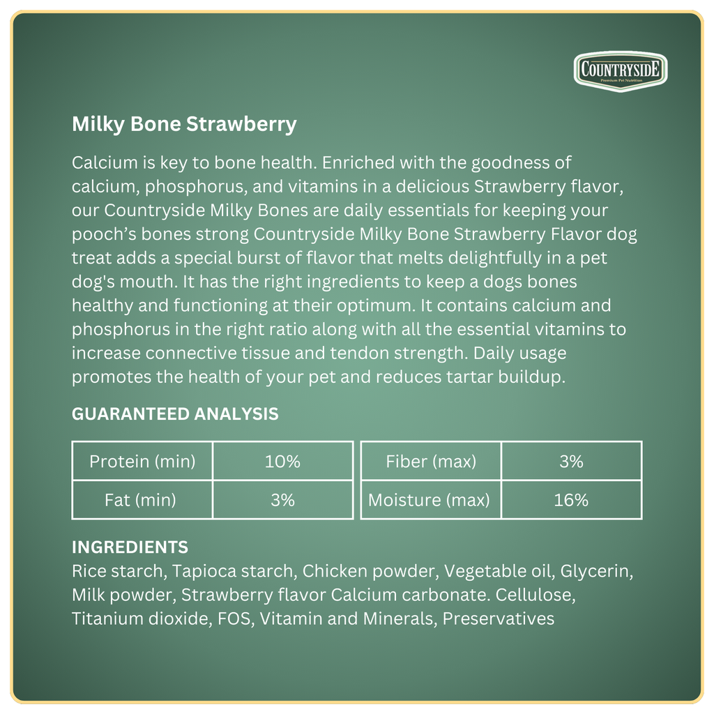 Countryside Milky Bone Small - Strawberry 250g