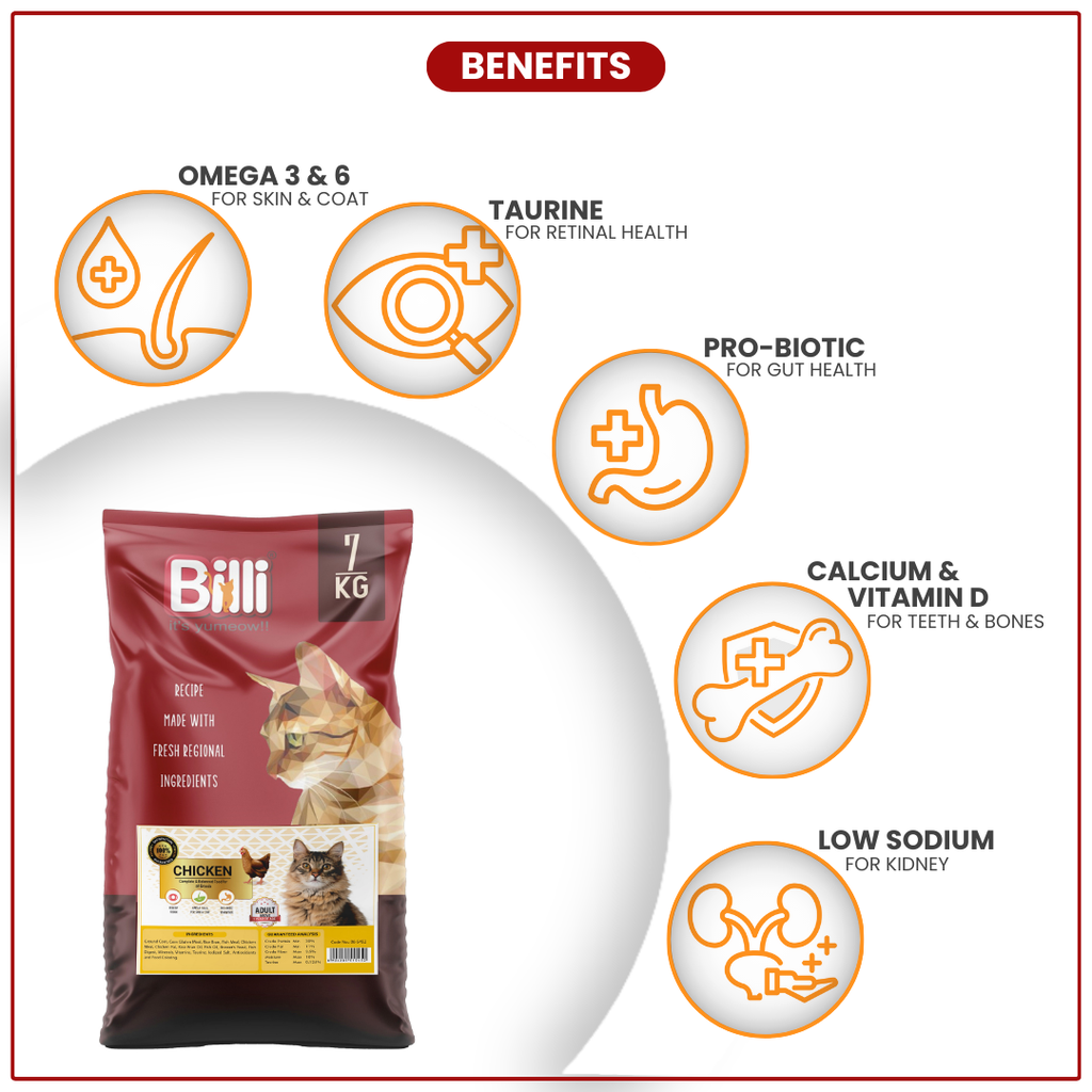 Billi Adult Real Chicken Cat Food 7 Kg