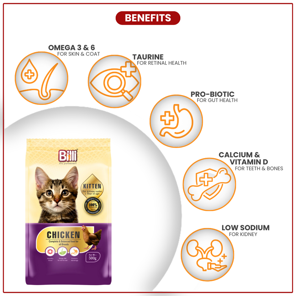 Billi Kitten food Chicken 500g