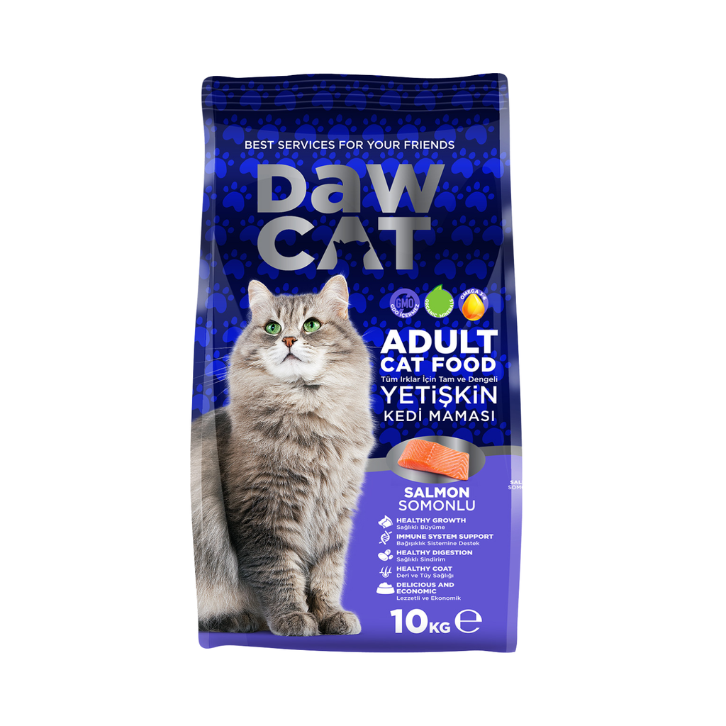 DawCat Adult Cat Food With Salmon 10kg