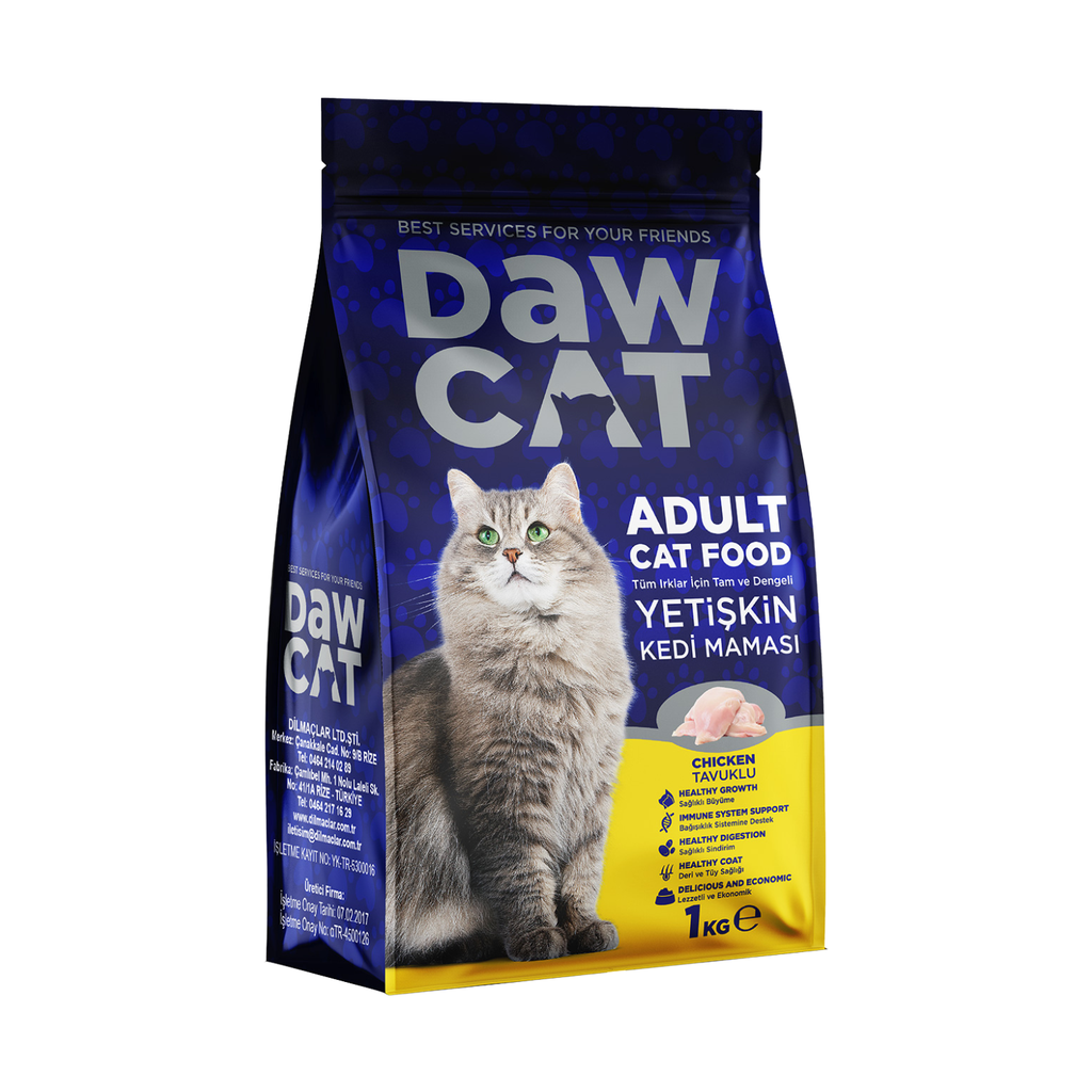 DawCat Adult Cat Food With Chicken 1kg 