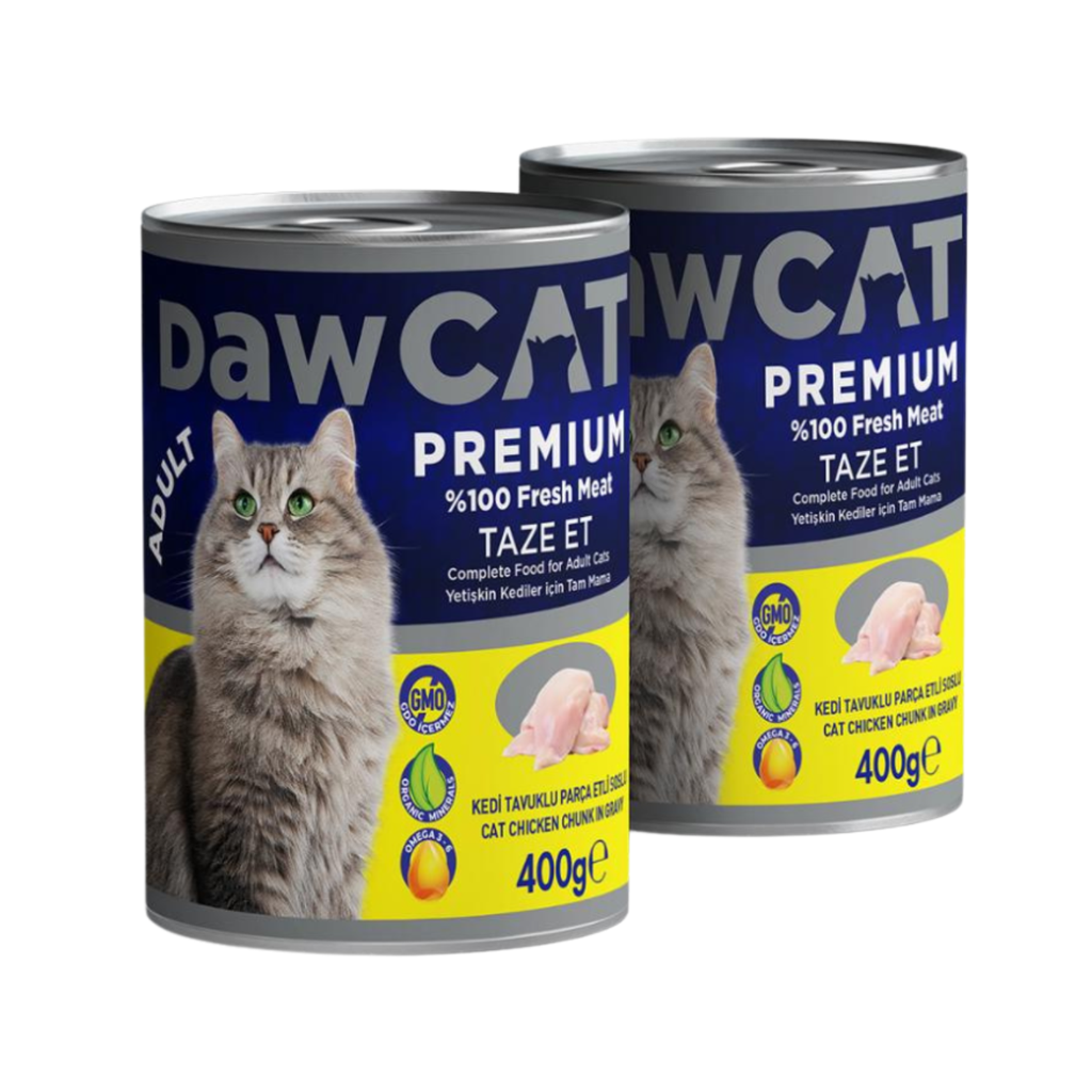 DawCat Cat Wet Food Canned Chicken Meat 400g