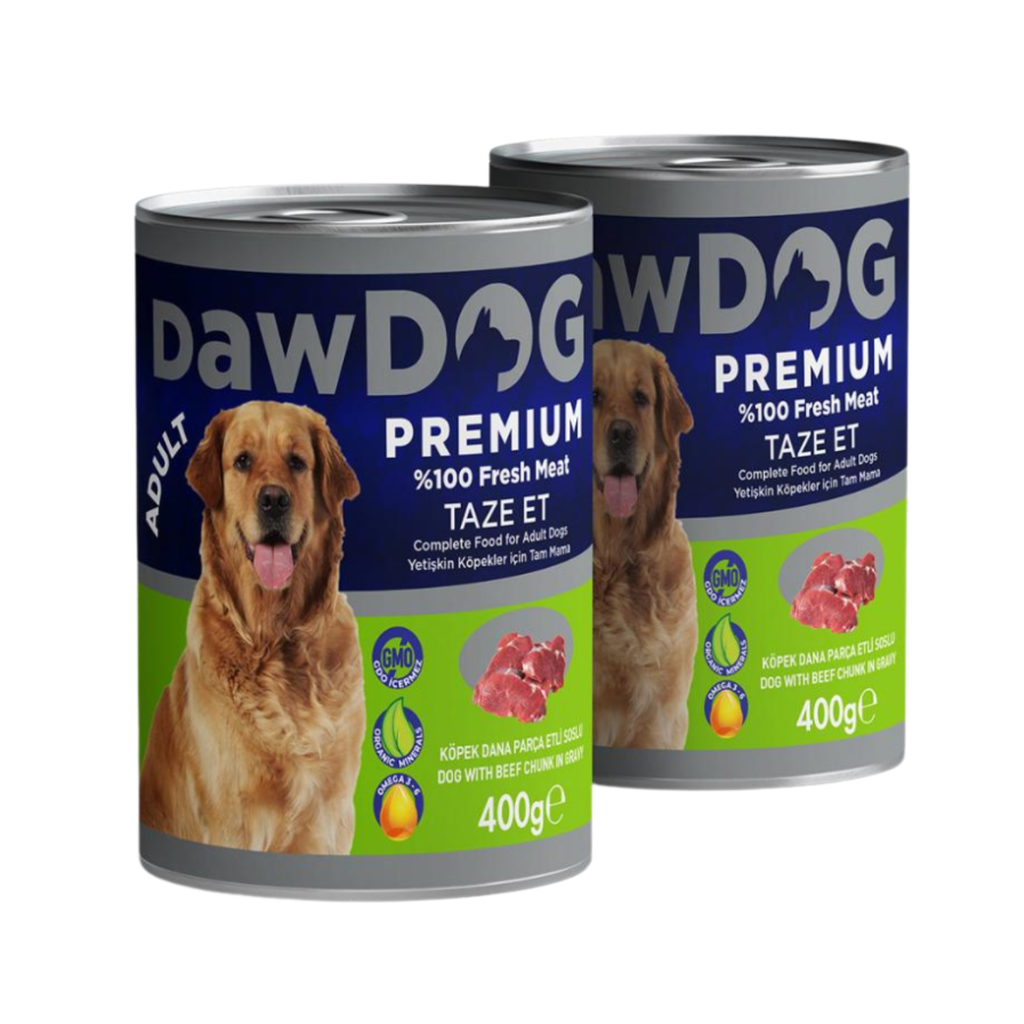 Dawdog Dog Wet Food With Canned Piece Of Beef 400gram