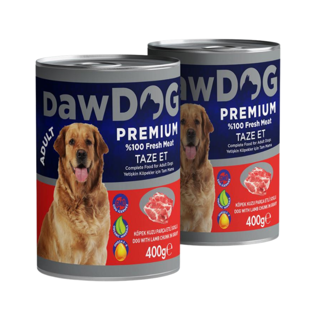 DawDog Dog Wet Food Canned Pieces Lamb 400g