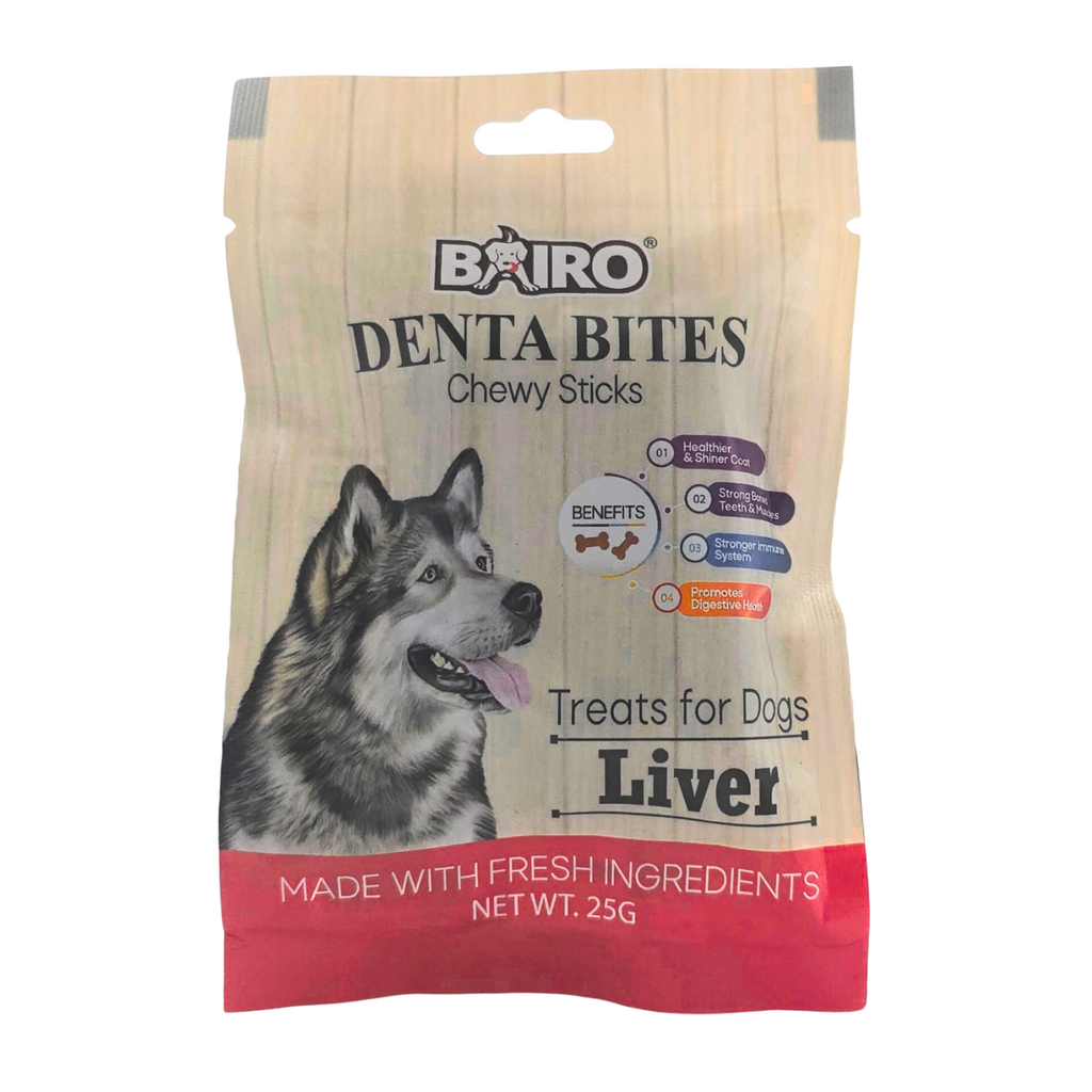 Bairo Denta Bites Chewy Sticks Liver 25g