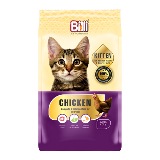 [8904285511027] Billi Kitten Real Chicken Cat Food 1.5kg 