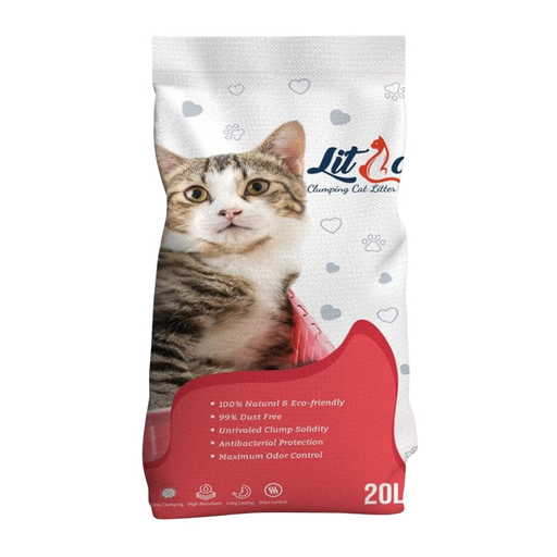 [0795154845958] LitCat Cat Litter Apple Scent 20L - (With Free Scoop)