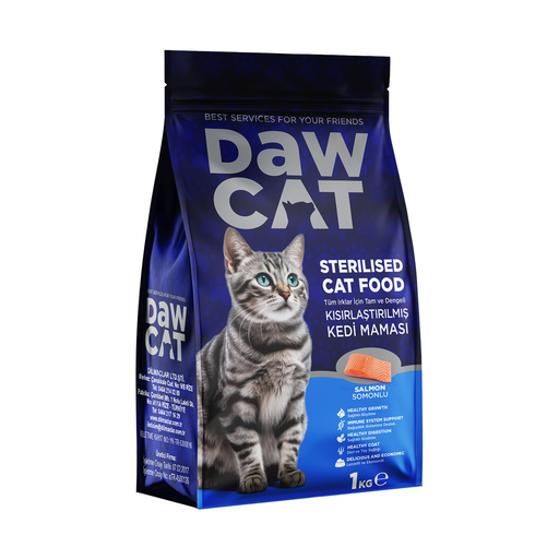 [8698726985125] DawCat Adult Sterilised Cat Food  With Salmon 1kg 