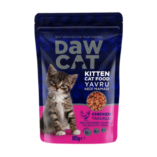 [8698726984340] DawCat Kitten Wet Food Chicken Pouch 85g