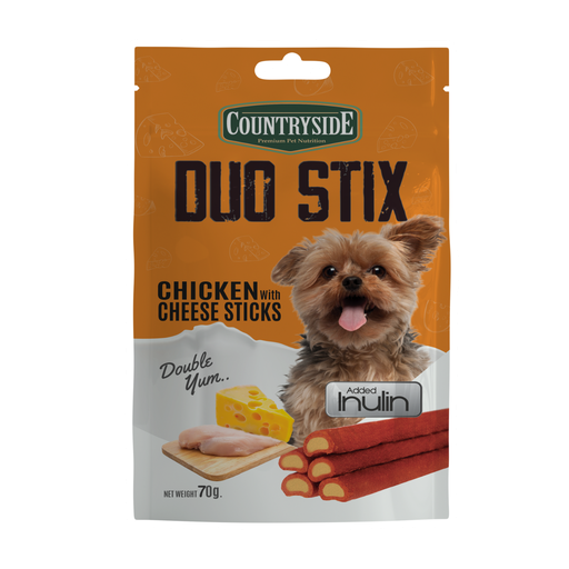 [8904285514295] Countryside Doustix Chicken with Cheese 70g