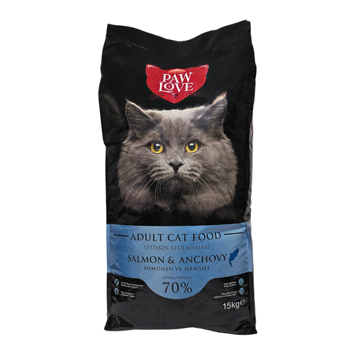 [8683262492077] Paw Love Adult Cat food Salmon and Anchovy 15Kg