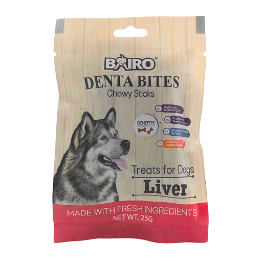 [8904285516060] Bairo Denta Bites Chewy Sticks Liver 25g